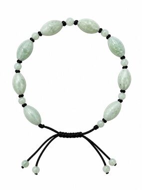 JADE jadeite jade bead cord bracelet adjustable